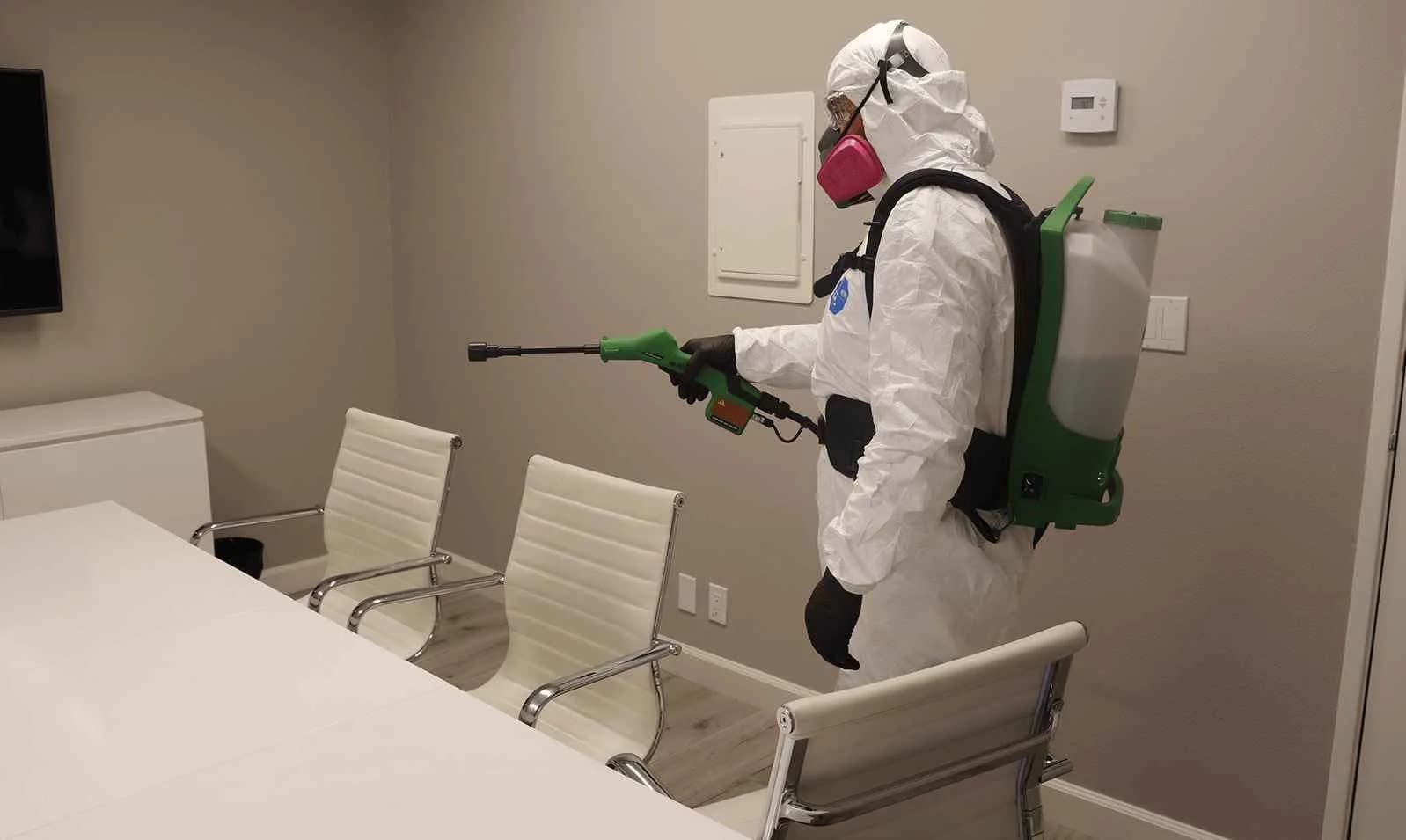 Disinfection of clinical-grade surfaces in a medical environment